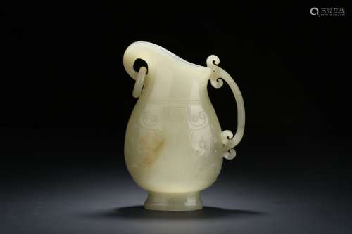 Chinese Hetian Jade Cup In Qing Dynasty