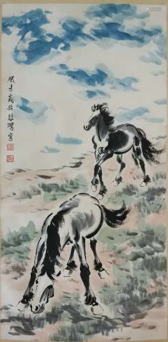 Chinese Xu Beihong'S Painting