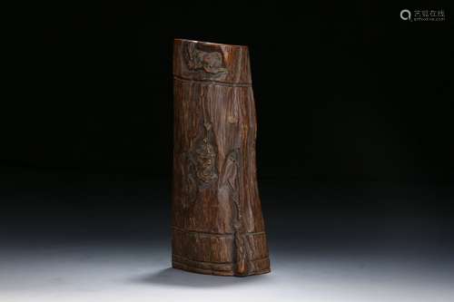 Chinese Agalwood Armrests In Qing Dynasty