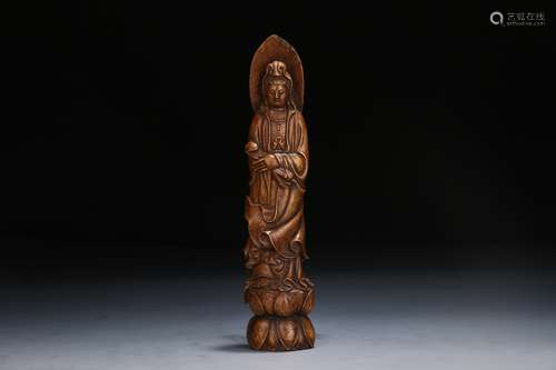 Chinese Agalwood Guanyin In Qing Dynasty