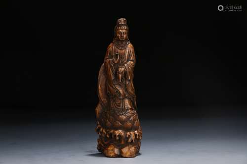 Chinese Agalwood Guanyin In Qing Dynasty