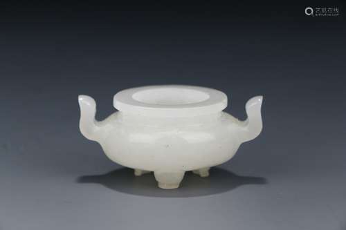 Chinese Hetian Jade Incense Burner