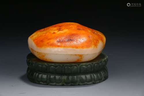 Chinese Hetian Jade Poetry Cover Box