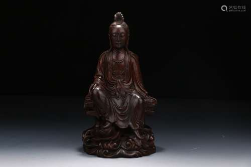 Chinese Agalwood Guanyin Ornament