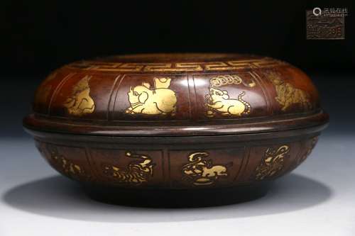 Chinese Ming Dynasty Xuande Bronze  Cover Box