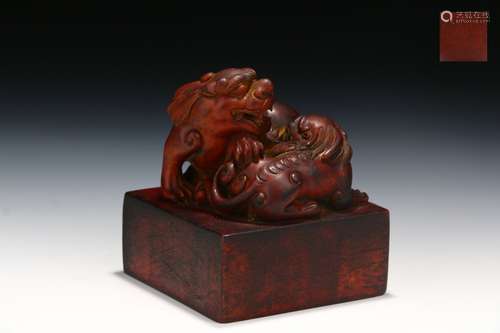 Chinese Old Collections Boxwood Seal