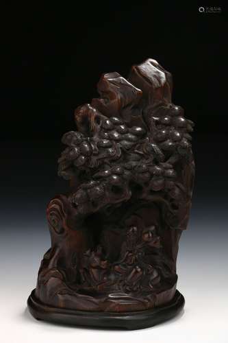 Chinese Agarwood Shangzi Carving In Qing Dynasty