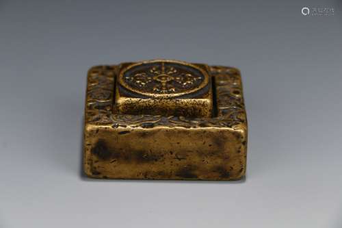 Chinese Bronze Gold Gilded Seal In Qing Dynasty