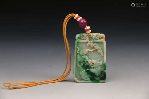 Chinese Hard Jade Tablet In Qing Dynasty