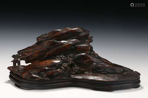 Chinese Agarwood Shangzi Carving In Qing Dynasty