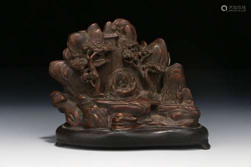 Chinese Qing Dynasty Agarwood Shanzi Ornament