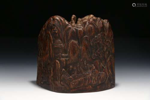 Chinese Agalwood Carving In Qing Dynasty