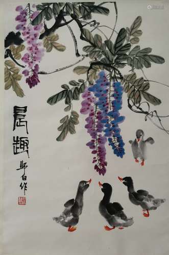 Chinese Lou Shibai'S Painting