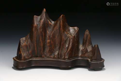 Chinese Agarwood Shan Zi Carving In Qing Dynasty