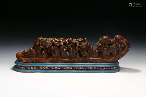 Chinese Qing Dynasty Agarwood Ornament