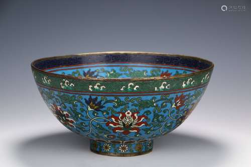 Chinese Qing Dynasty Cloisonne Bowl