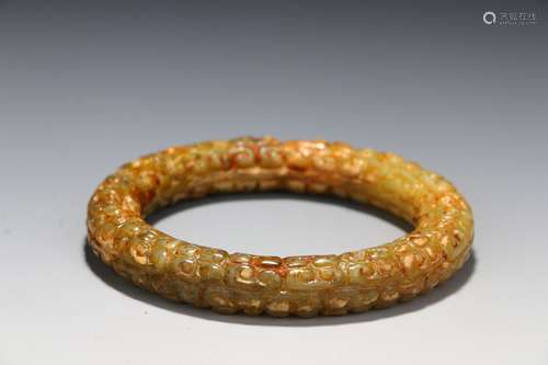 Chinese Gao Gu Jade Bracelet