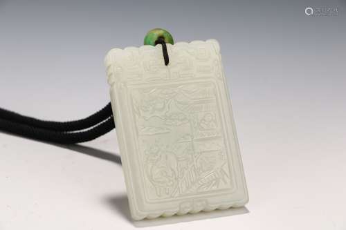 Chinese Hetian Jade Tablet In Qing Dynasty