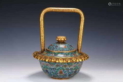 Chinese Qing Dynasty Cloisonne Pot