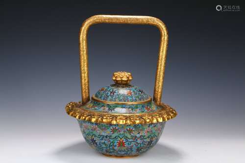 Chinese Qing Dynasty Cloisonne Pot