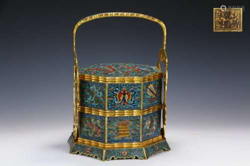 Chinese Qing Dynasty Cloisonne Box