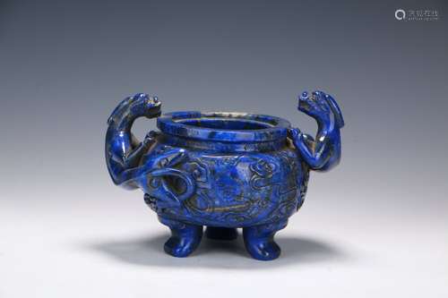 Chinese Qing Dynasty Lapis Lazuli Incense Burner