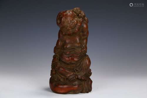 Chinese Qing Dynasty Bamboo Carving Statue