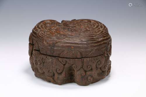 Chinese Qing Dynasty Agarwood Cover Box