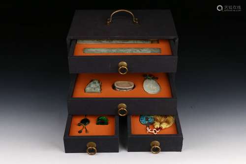 Chinese Jade Treasure Box In Qing Dynasty