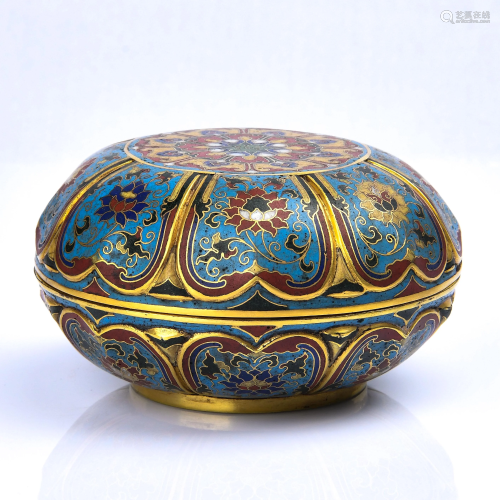 Cloisonne Enamel Covered Box With Mark