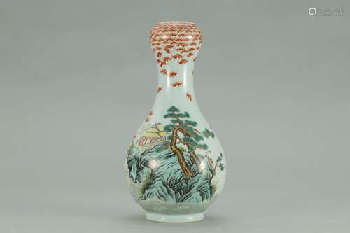 A Chinese Porcelain Vase With Auspicious Meaning