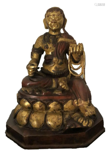 Finely Cast Gilt Bronze Figure Of Buddha