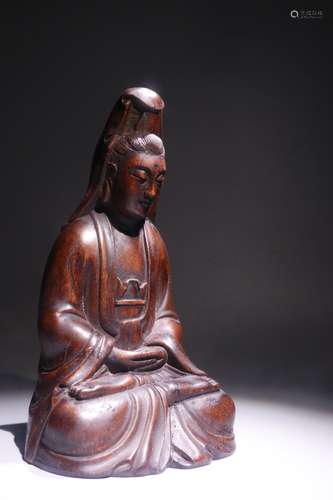 A Chinese Agarwood Guanyin Statue