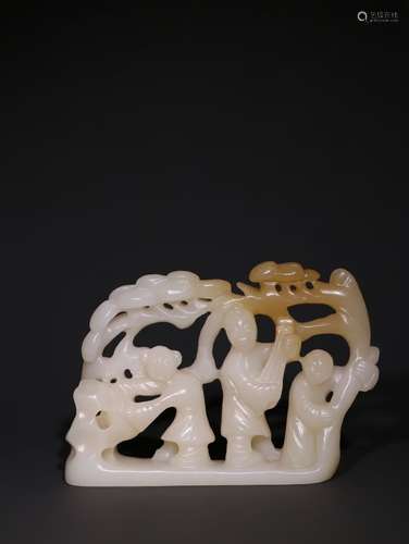 A Chinese Hetian Jade Pendent With Figure Pattern