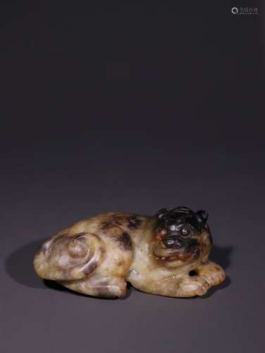 A Chinese Hetian Jade Beast Pendant