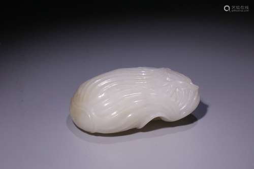 A Chinese Hetian Jade Pendant Of Fruit Carving