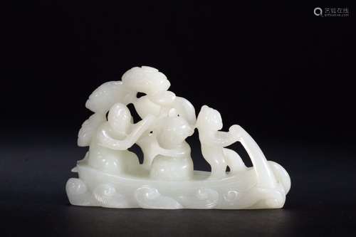 A Chinese Hetian Jade Figure Ornament