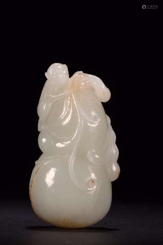 A Chinese Hetian Jade Ornament With Beast Shape