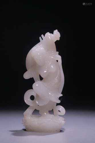 A Chinese Hetian Jade Figure Ornament