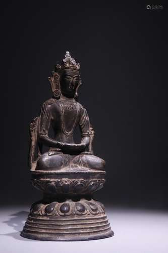 A Chinese Bronze Guanyin Statue