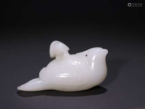 A Chinese Hetian Jade Ornament With Auspicious Meaning