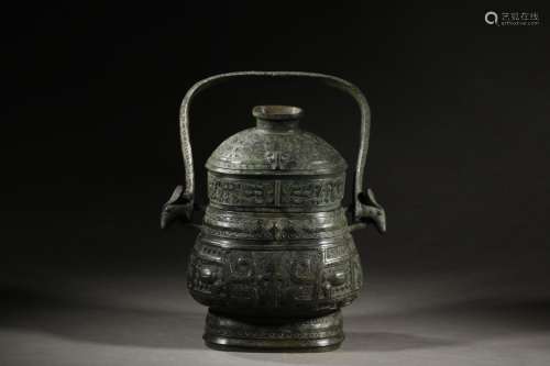 A Chinese Bronze Ware Teapot