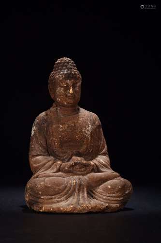 A Chinese Rosewood Guatama Buddha