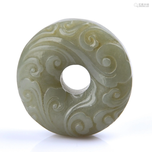 Chinese Carved Jade Disk