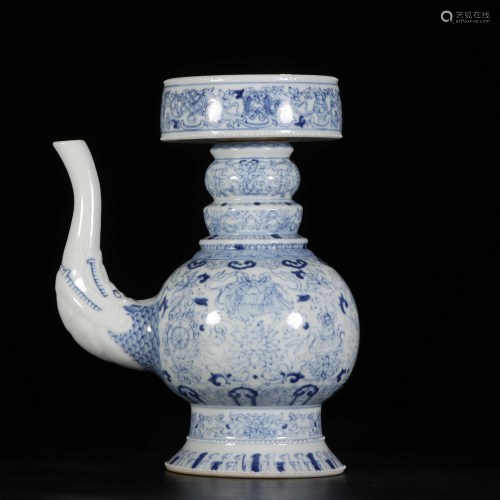 Blue And White Porcelain Ewer