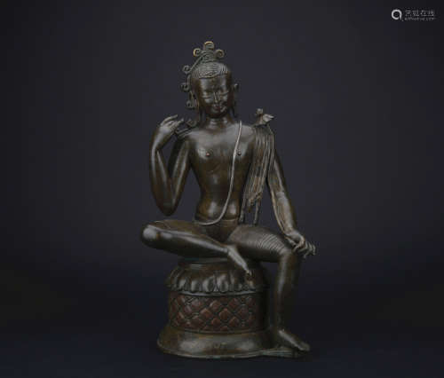 Qing dynasty bronze statue of Avalokiteshvara