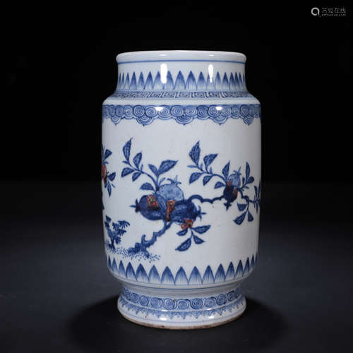 Qing dynasty blue and white jar