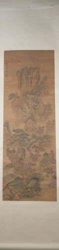 Ming dynasty Lan ying's landscape painting