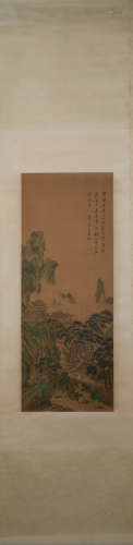Qing dynasty Wang yuanqi's landscape painting