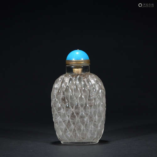 Qing dynasty crystal snuff bottle